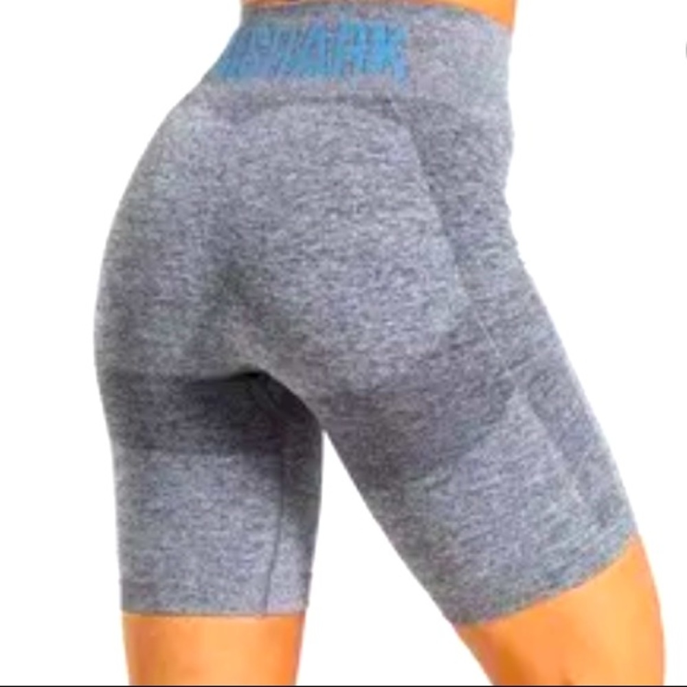 Medium Grey GymShark biker shorts. High waisted.